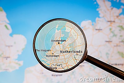 Amsterdam, Netherlands. Political map Stock Photo