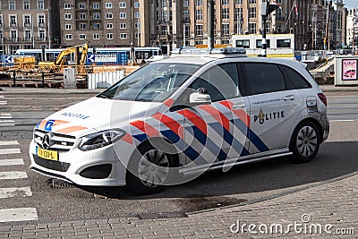 Politie police car parked on a street Editorial Stock Photo