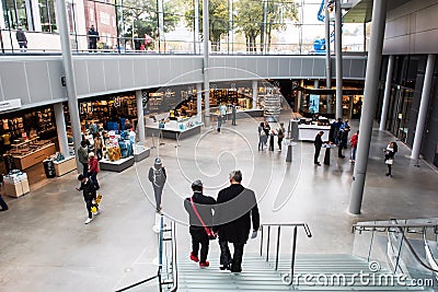 Van Gogh Museum interior view in Amsterdam Editorial Stock Photo