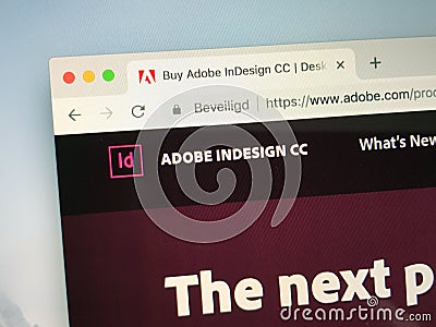 Adobe Indesign Creative Cloud Editorial Stock Photo