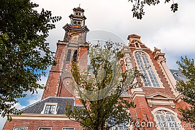 The Westerkerk, a reformed church within Dutch Protestant Calvinism in Amsterdam, Netherlands Editorial Stock Photo
