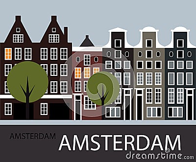 Amsterdam Vector Illustration