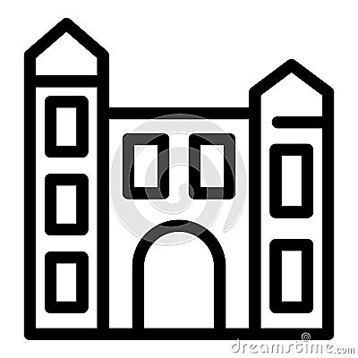 Amsterdam palace icon outline vector. Dutch royal building Stock Photo