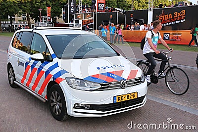 Amsterdam police car Editorial Stock Photo