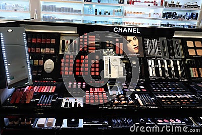 Amsterdam Schiphol Airport, the Netherlands - september 24th, 2019: Chanel cosmetics Editorial Stock Photo