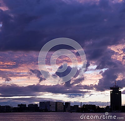 Amsterdam skyline Stock Photo