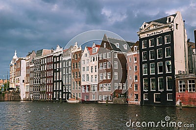 Amsterdam streets and canals. Stock Photo
