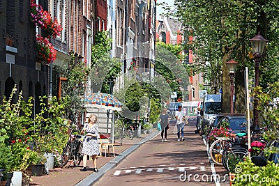 Amsterdam summer Editorial Stock Photo