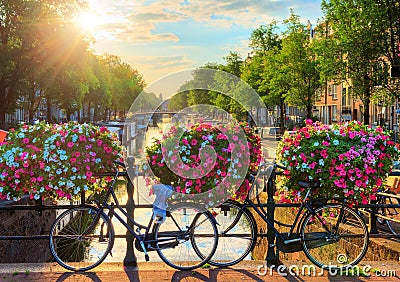 Amsterdam summer sunrise II Stock Photo