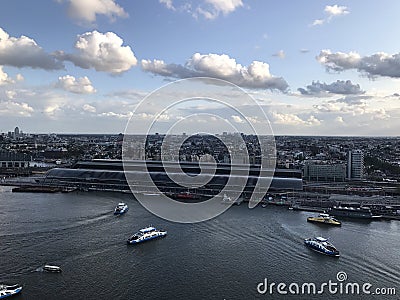 Amsterdam view from Adam tower Editorial Stock Photo