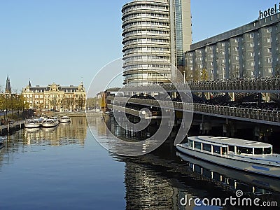 Amsterdam waterway Stock Photo