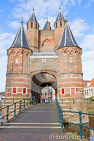 The Amsterdamse Poort, Haarlem, Holland Stock Photo