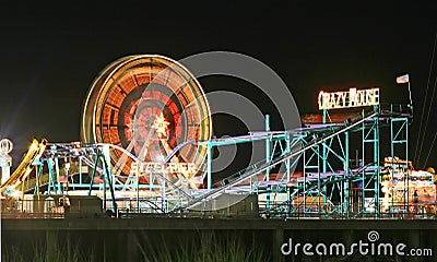 Amuesment Park at Steel Pier Editorial Stock Photo