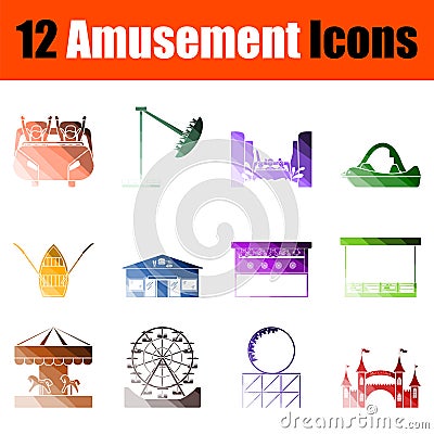 Amusement Icon Set Vector Illustration