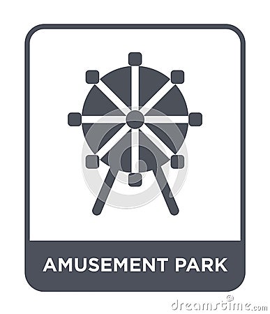 amusement park icon in trendy design style. amusement park icon isolated on white background. amusement park vector icon simple Vector Illustration