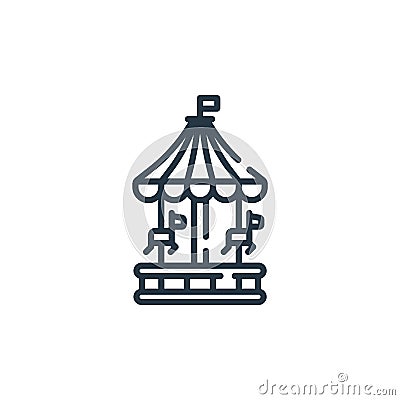 amusement park icon vector from public services concept. Thin line illustration of amusement park editable stroke. amusement park Vector Illustration