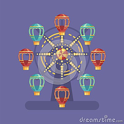 Amusement park illustration Vector Illustration