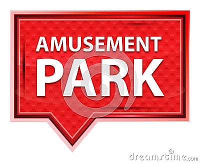 Amusement Park misty rose pink banner button Stock Photo