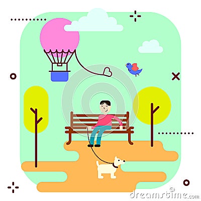 Amusement park vector illustration. Vector Illustration