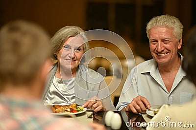 Amusing old couple Stock Photo