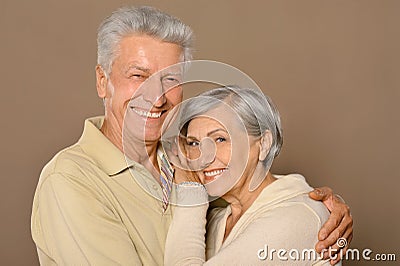 Amusing old couple Stock Photo