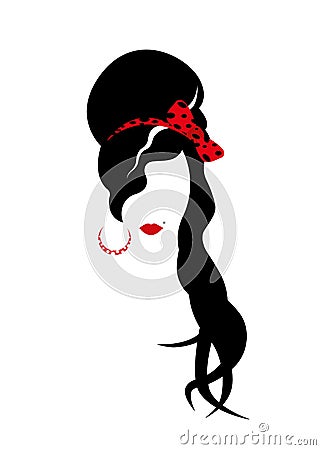 Amy Winehouse - minimalist version, vector portrait of jazz singer Vector Illustration