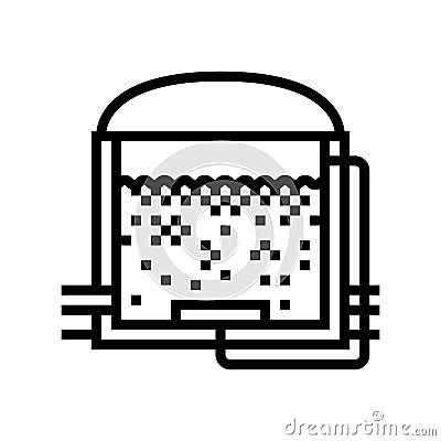 anaerobic digestion biomass line icon vector illustration Vector Illustration