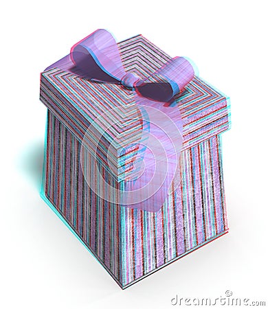 This is an anaglyph image / stereo rendering of a Stock Photo