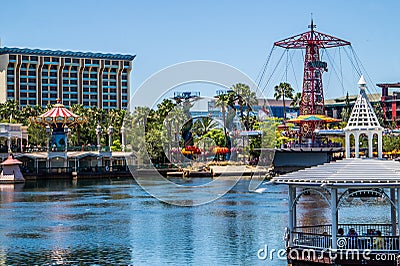 Disneyland, Anaheim, California, USA. Entertaining children`s attractions. Merry family holidays Editorial Stock Photo