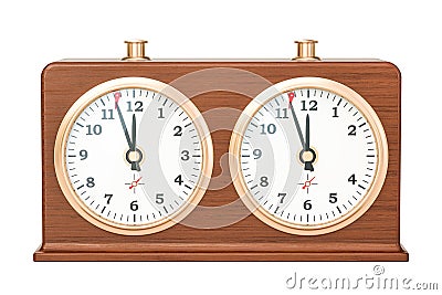 Analog chess clock, 3D rendering Stock Photo