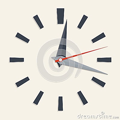 Analog clock face Vector Illustration