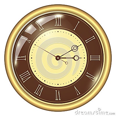 Analog Clock Vector Illustration