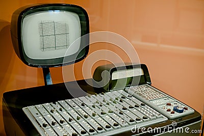Analog computing machine. Retro computer. Editorial Stock Photo