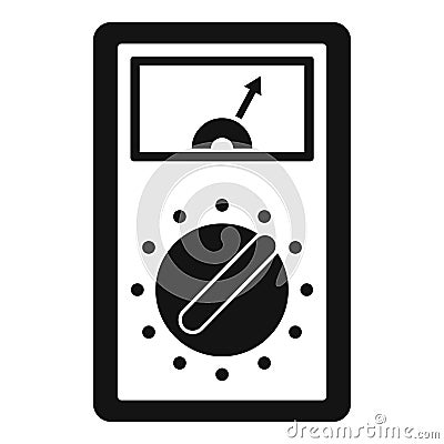 Analog multimeter icon, simple style Cartoon Illustration