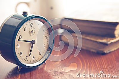 Analog retro alarm clock Stock Photo