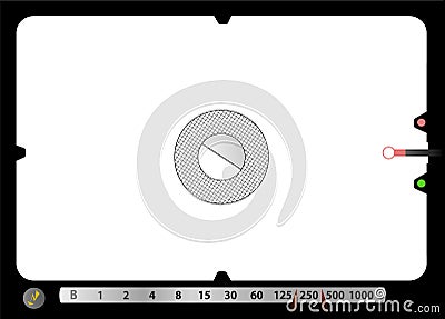 Analog SLR viewfinder Vector Illustration