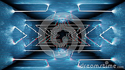 Analog static screen background. Abstract pixel noise glitch error video damage. Vhs glitch design. Stock Photo