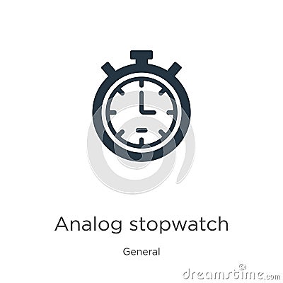 Analog stopwatch icon vector. Trendy flat analog stopwatch icon from general collection isolated on white background. Vector Vector Illustration