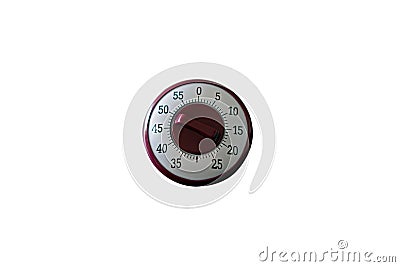 Analog timer on white background Stock Photo