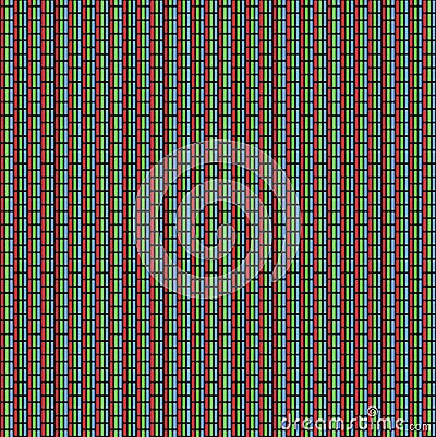 Analog TV Screen Close Up Texture Vector Illustration