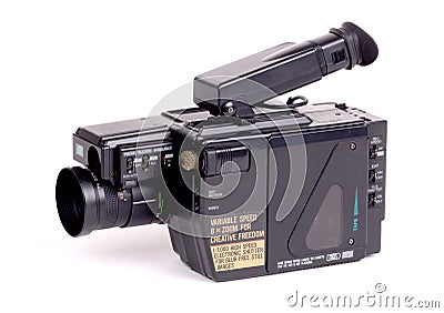 Analogue camcorder, isolated Stock Photo