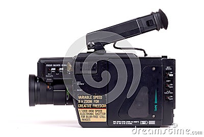 Analogue camcorder, isolated Stock Photo