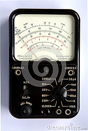 Analogue Test Meter Stock Photo