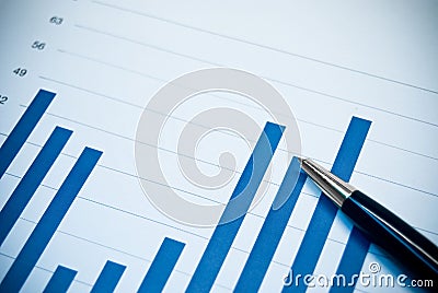 Analysing a Chart Stock Photo