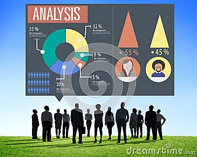 Analysis Analytic Marketing Sharing Graph Diagram Concept Stock Photo