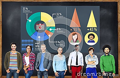 Analysis Analytic Marketing Sharing Graph Diagram Concept Stock Photo