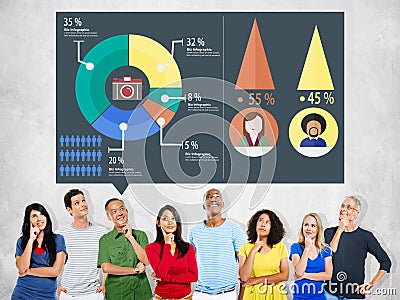 Analysis Analytic Marketing Sharing Graph Diagram Concept Stock Photo