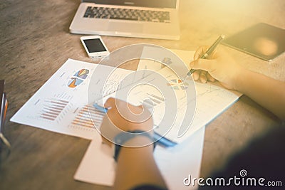Analysis Brainstorming Business Working Report Concept Stock Photo