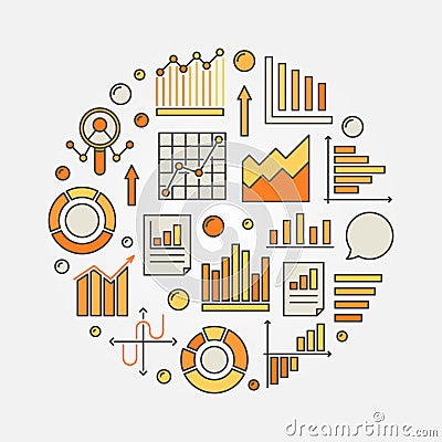 Analysis colorful illustration Vector Illustration