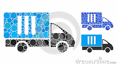 Analysis delivery Mosaic Icon of Circle Dots Stock Photo